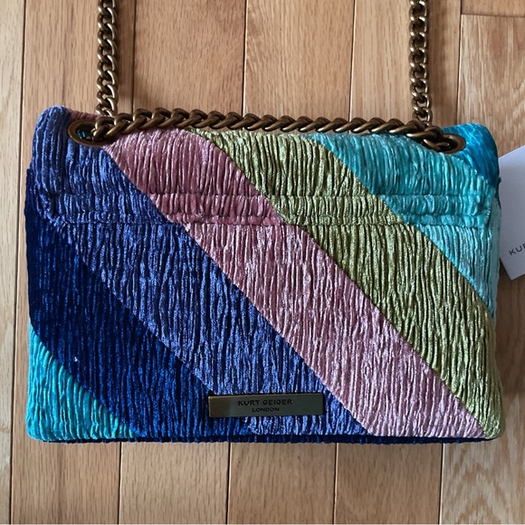 New - Kurt Geiger MINI VELVET KENSINGTON BAG - Picture 3 of 16